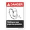 Signmission ANSI Danger Sign, Welding Arc Wear Proper Eye Protection, 5in X 3.5in Decal, 3.5" H, 5" W, Landscape OS-DS-D-35-L-19903 - alternate 1